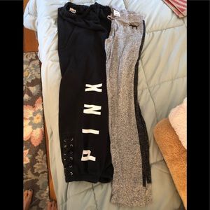 PINK Victoria’s Secret Crop Sweatpants  & PJ/Lounge Joggers 2 PAIRS